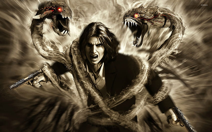 HD wallpaper The Darkness II man with two snakes on shoulder wallpaper  Games  Wallpaper Flare