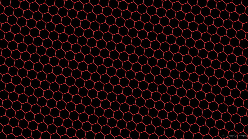 Beehive Black Honeycomb Red Hexagon Fire - Credens - HD wallpaper