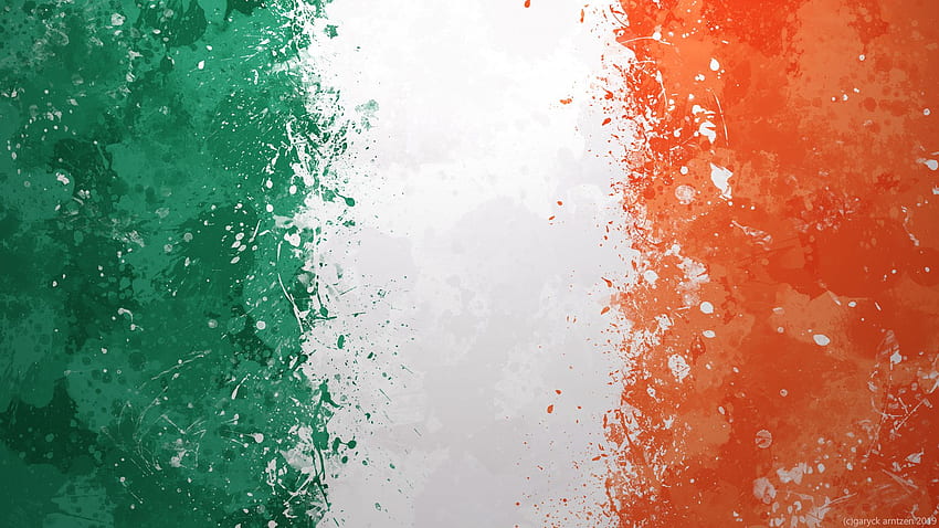 Fez algumas pinturas da bandeira nacional. 1920 x1080, Bandeira da Irlanda papel de parede HD