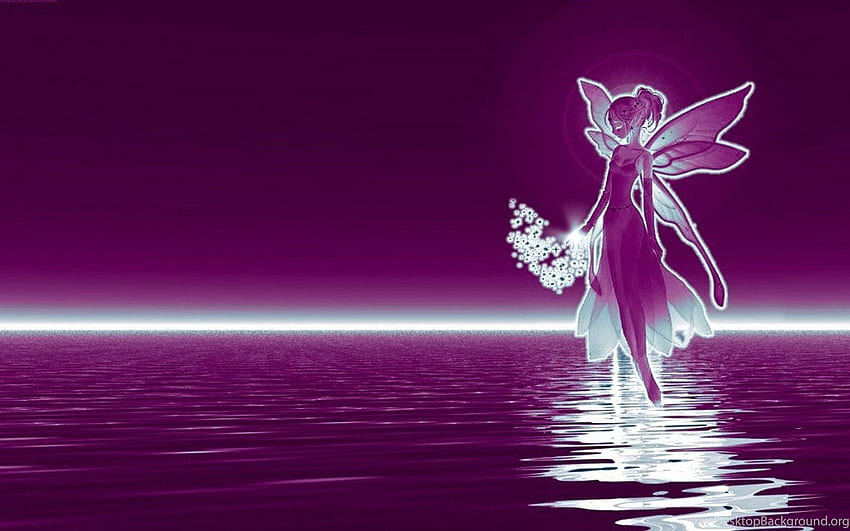 Purple Fairy Background HD wallpaper