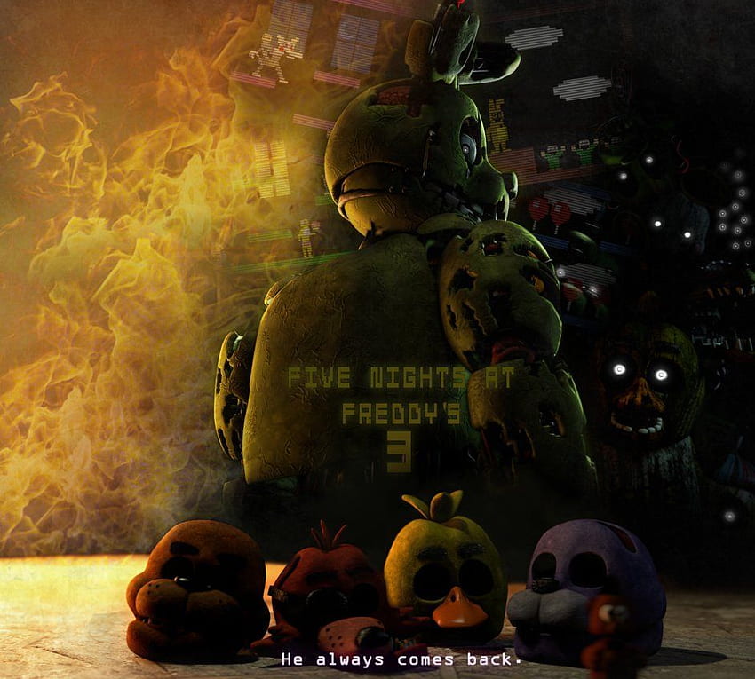 Five Nights At Freddy's 3 3rd Anniversary. By Fer Ge. Five Nights At Freddy's, Fnaf, Five Night HD wallpaper