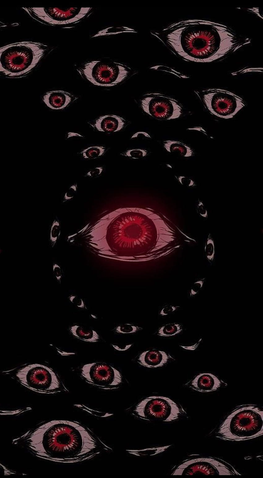 Eyes, red, weirdcore, magenta, trippy, dreamcore, creepy HD phone wallpaper