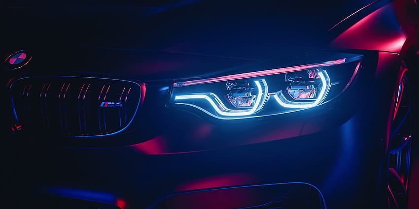 BMW M4, headlight, sports car HD wallpaper