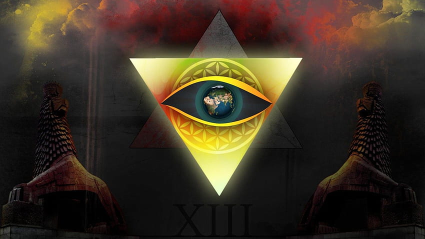 Simbolo degli Illuminati 24945, Triangolo dell'occhio degli Illuminati Sfondo HD