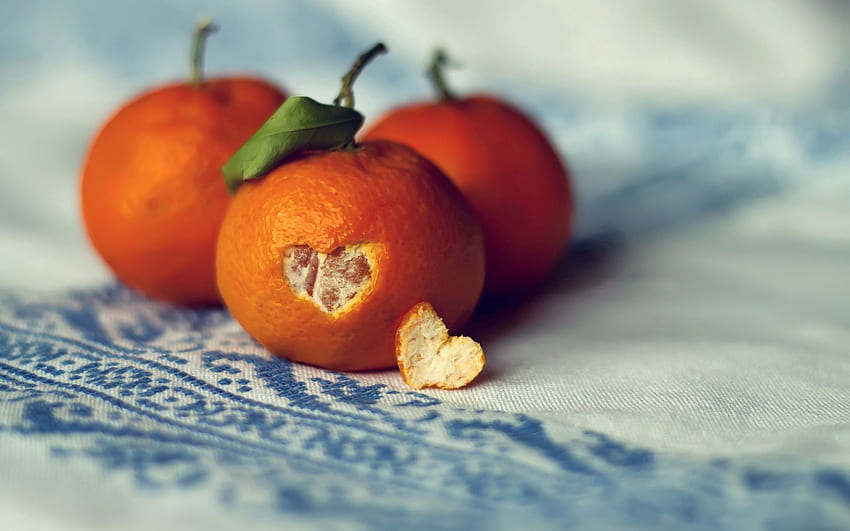 Lebensmittel, Mandarinen, Zitrusfrüchte, Herz HD-Hintergrundbild