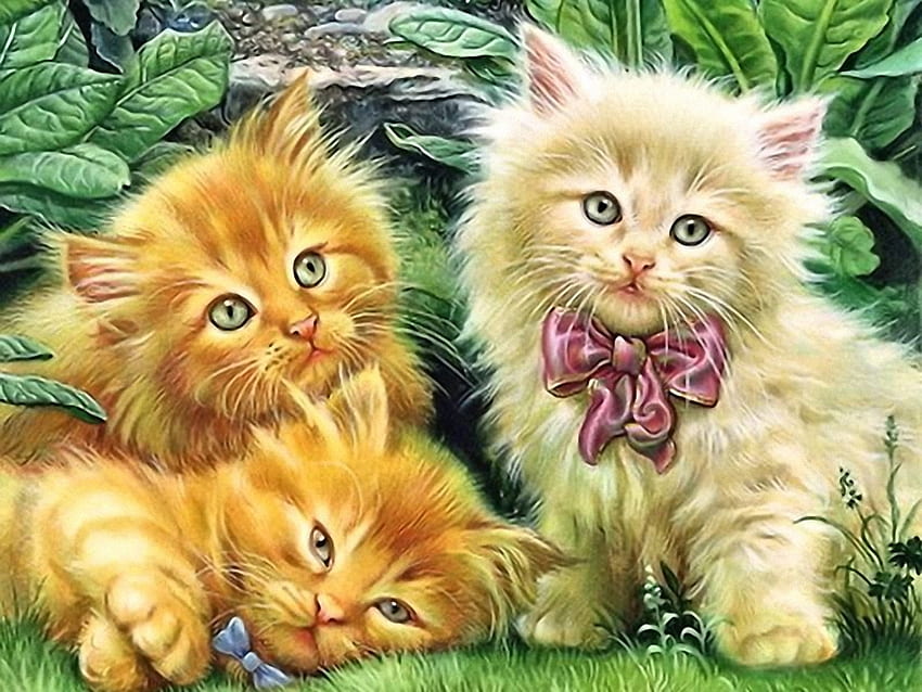 Gatito Hermanas, gatito, gatos, hermanas, animales fondo de pantalla