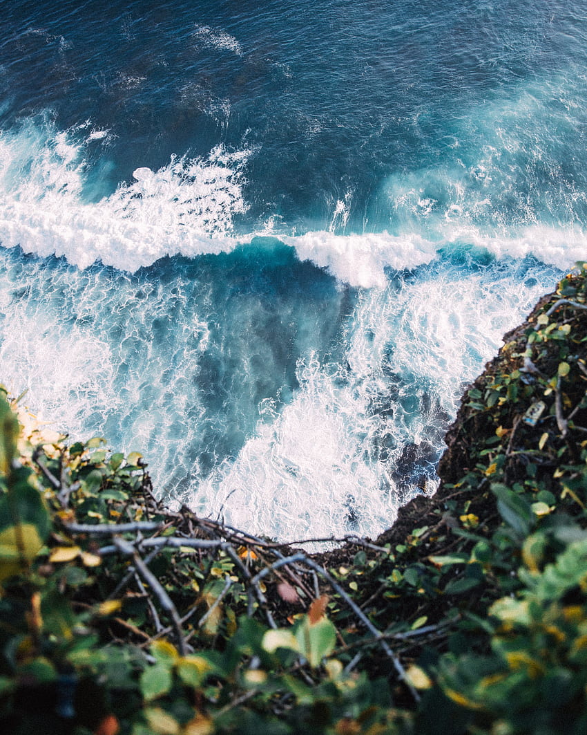 Nature, Water, Waves, Shore, Bank, Ocean, Precipice, Break HD phone wallpaper