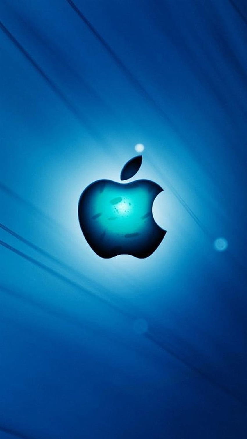 Cool Apple Logosu iPhone , Neon Mavi Elma HD telefon duvar kağıdı
