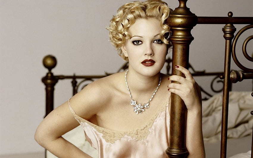 Drew Barrymore, mücevher, sarışın, kız, aktris, kadın HD duvar kağıdı