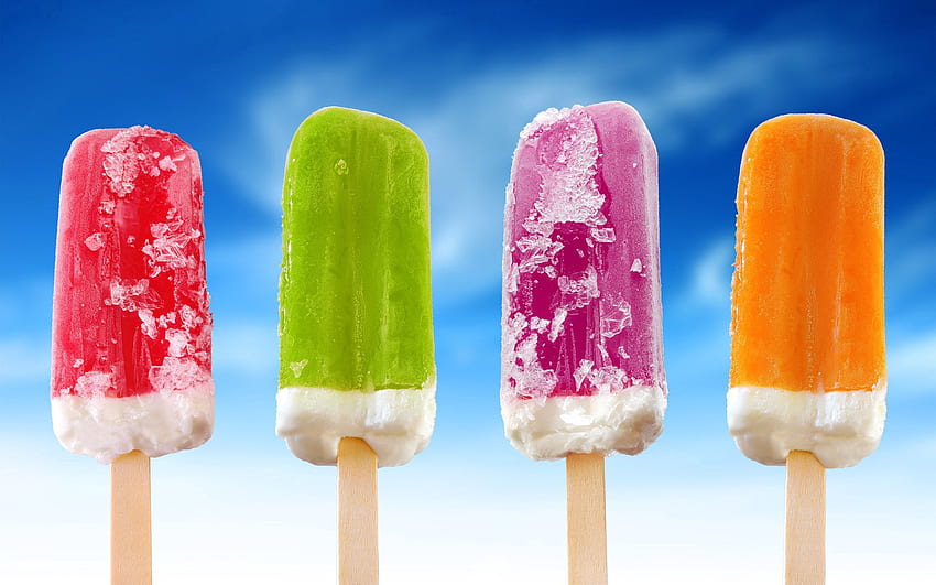 Food, Ice, Ice Cream, Multicolored, Sweet, Colorful, Popsicle HD wallpaper
