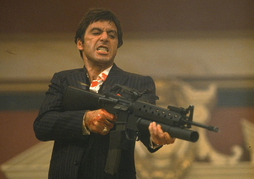 ยนตร์, Scarface, Al Pacino, Gun, Tony Montana • For You For & Mobile วอลล์เปเปอร์ HD