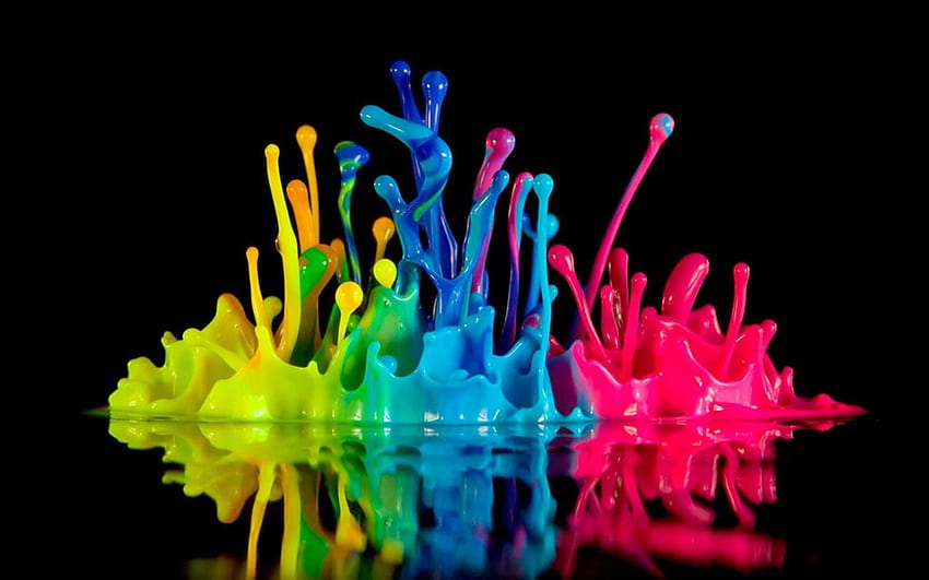 Color Splash - Parte superior . Escultura de som, respingo de aquarela, respingo de cor, respingos de tinta colorida papel de parede HD