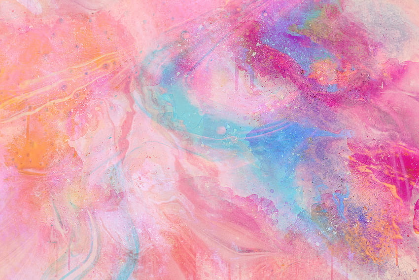 Abstract, Pink, Divorces, Paint, Stains, Spots, Colourful, Colorful HD wallpaper
