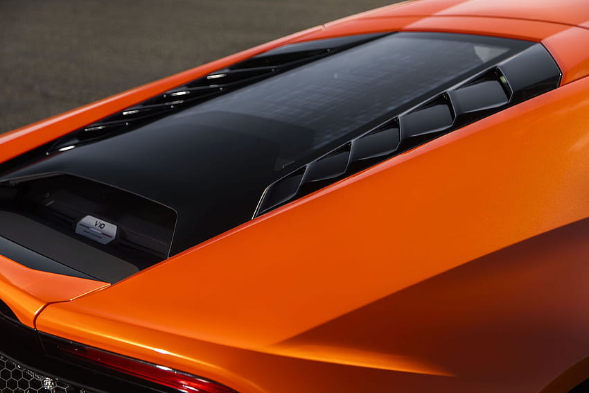 Lamborghini Huracán EVO (Color: Orange) Detail HD wallpaper