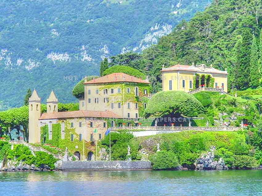 casa sul lago di como italia scenico Sfondo HD