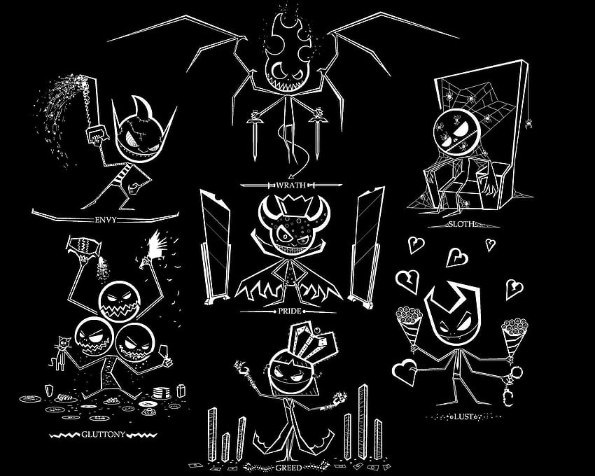일곱 가지 대죄, 죄, 화이트, 블랙, 애니메이션 HD 월페이퍼