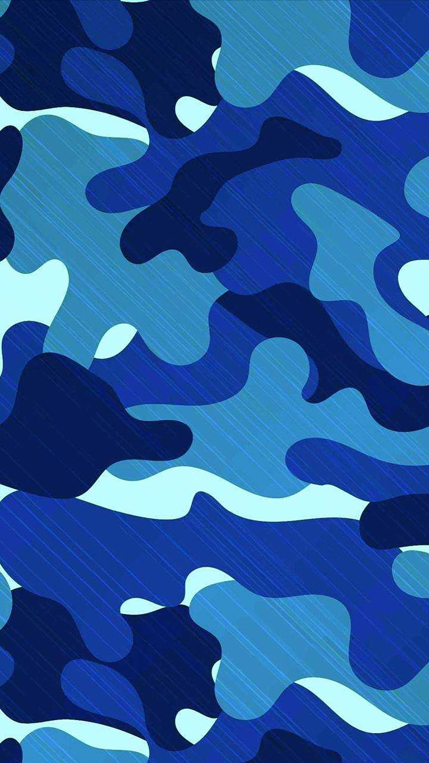 Blue Camouflage HD phone wallpaper