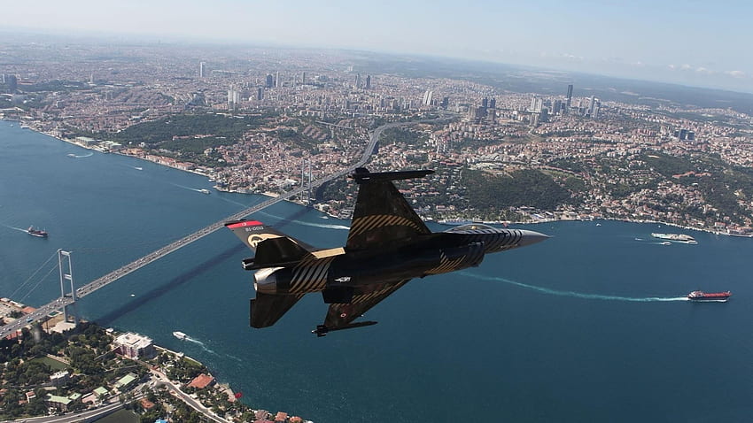 SoloTurk, Turkey, Istanbul, Bosphorus Bridge, General Dynamics F HD wallpaper