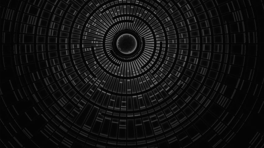 Black Abstract, Dark Circle HD wallpaper