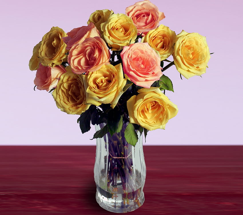 Flowers, Roses, Bouquet, Vase, Disbanded, Loose HD wallpaper