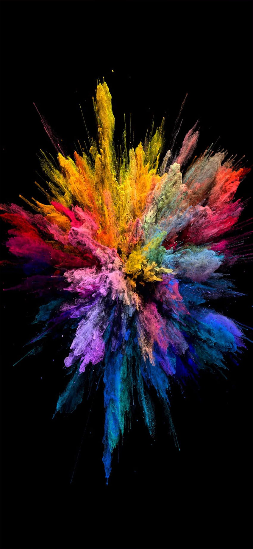 Kolory eksplozji, eksplozja proszku Tapeta na telefon HD