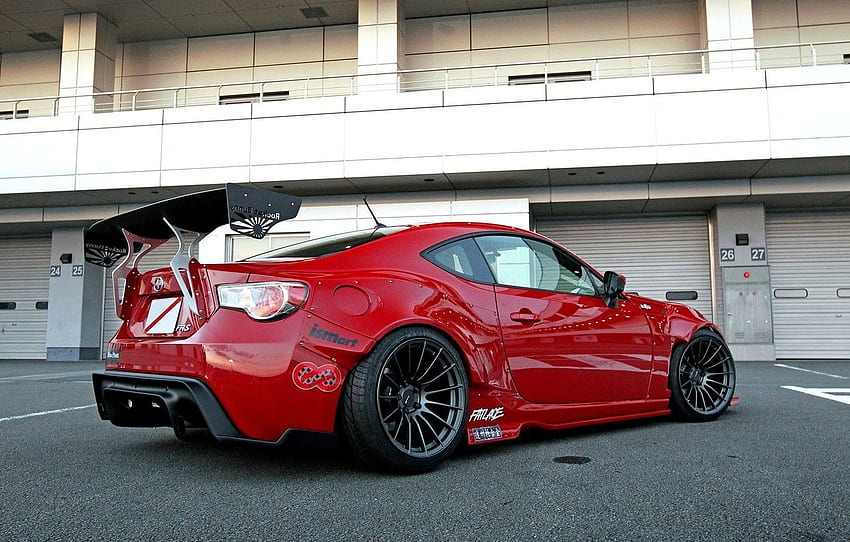 Red, Machine, Tuning, Red, Car, Car, , Tuning, , Sports Car, Sportcar, Scion FR S, Scion FR S, Rocket Bunny For , Section други марки HD тапет
