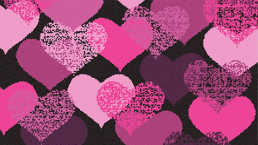 Fundo do coração preto. Coração Rosa, Emoji We Heart It e Heart papel de parede HD