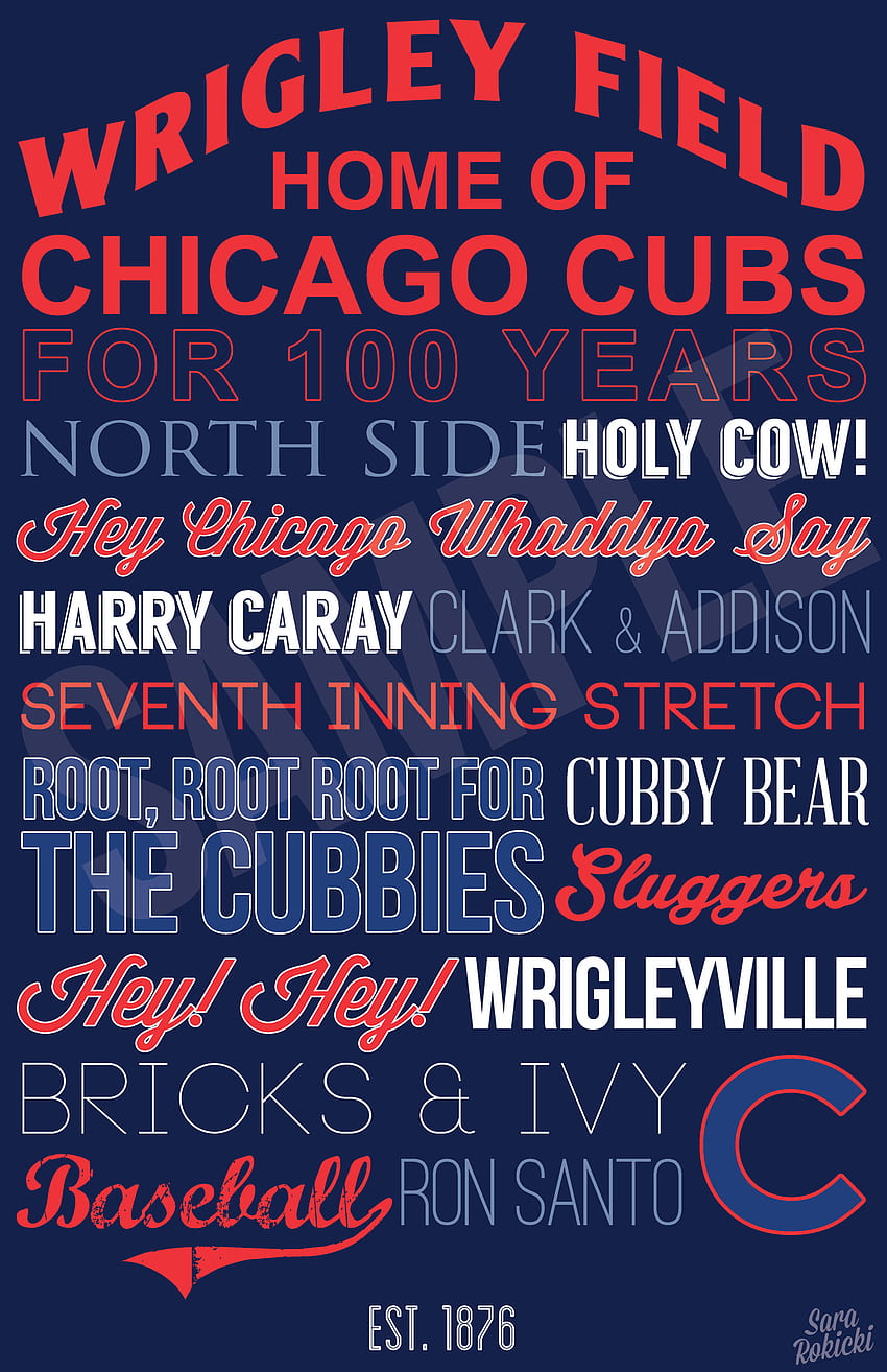 Sztuka Chicago Cubs. Tapeta na telefon HD