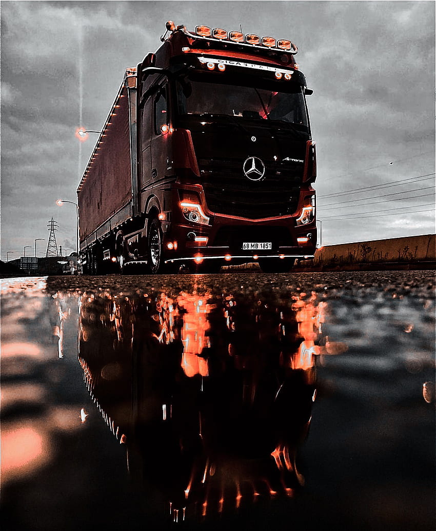 Merced-Benz Trucks, truck, Mercedes benz HD phone wallpaper