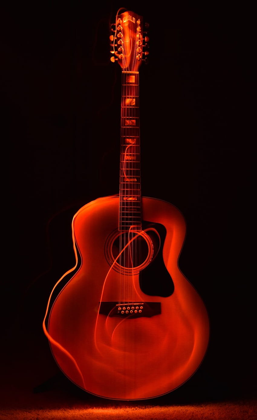 ギター, レジャー活動, 楽器とライト, 楽器 HD電話の壁紙