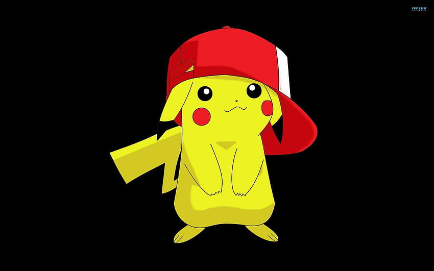 Cute Pikachu - Pikachu With Ash Hat - & Background HD wallpaper