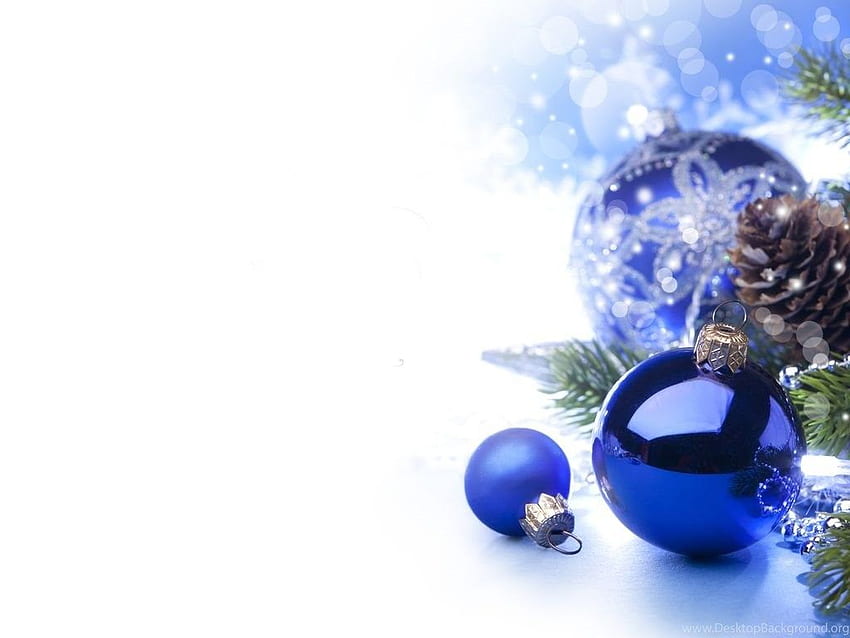 Blue Christmas Ornaments Christmas Background, Blue and Gold Christmas HD wallpaper