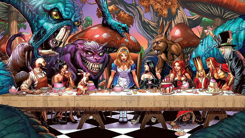 Creepy Alice in Wonderland - Full, Alice in Wonderland Trippy HD wallpaper