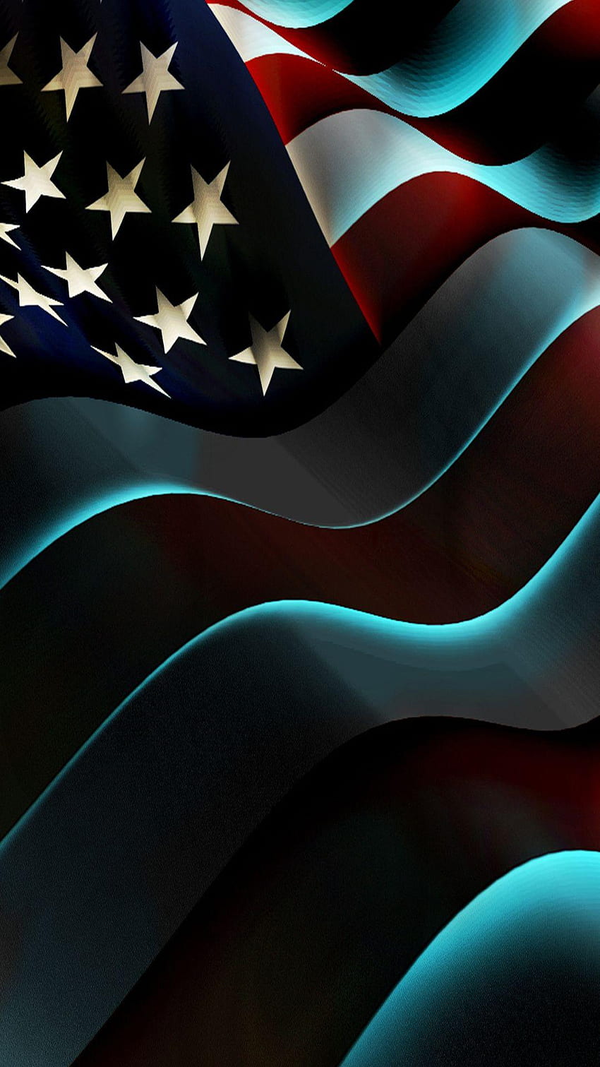 Pełna flaga USA, amerykańska flaga Tapeta na telefon HD