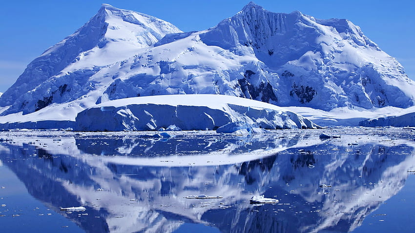 pólo, Ártico, Neve, Montanhas, Gelo, Mar, Paisagens, Branco, Frio, Natureza / e Mobile Background papel de parede HD