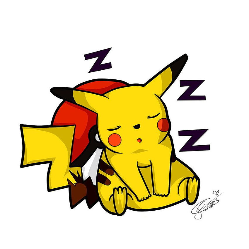 Sleeping pikachu, Sleepy Pikachu HD phone wallpaper
