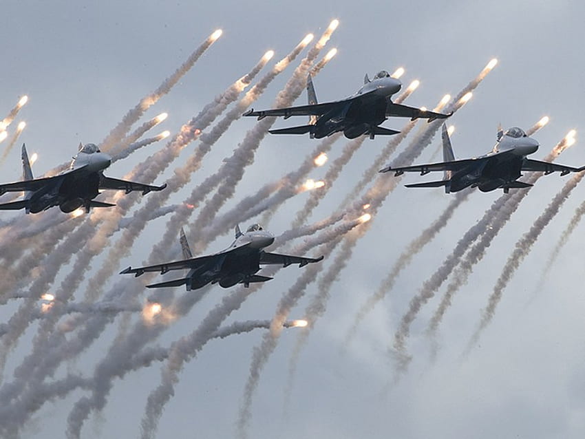 Sukhoi-30-MKI-Flugzeuge, Jäger, Militär, Flugzeuge, Flugzeuge HD-Hintergrundbild