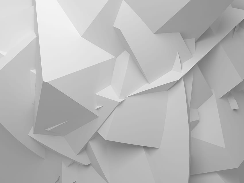 Abstract White Digital 3D Chaotic Polygonal Background - The Lane HD wallpaper