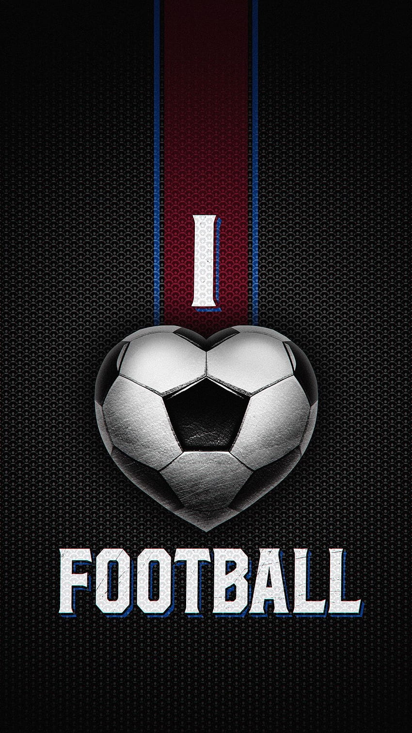 J'aime le football, le ballon, le football, le cœur Fond d'écran de téléphone HD