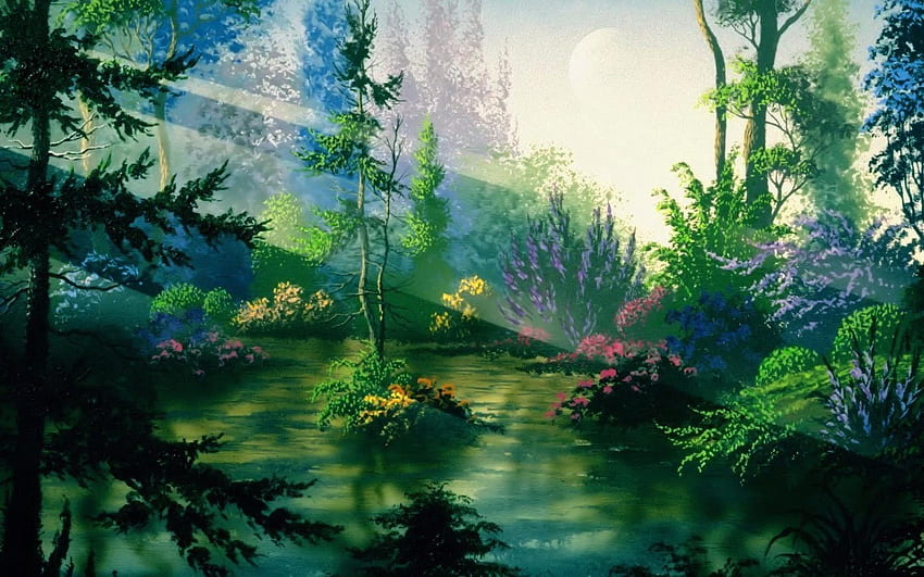 Anime Forest Background, Forest Scenery HD wallpaper | Pxfuel