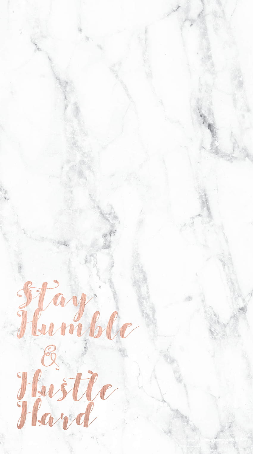 white marble and rose gold phone lock screen. Stay humble HD phone wallpaper