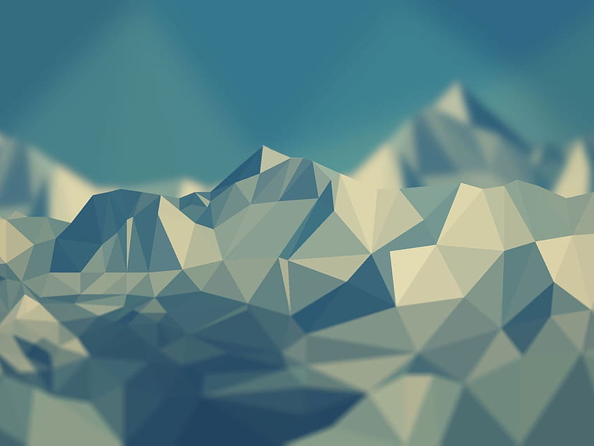 Abstrait • polygone, blanc géométrique, low poly, montagnes, simple, pas de personnes • Pour vous le meilleur pour et mobile, polygone blanc et bleu Fond d'écran HD