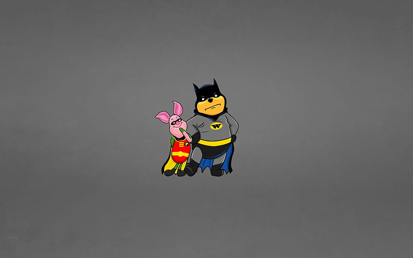 Winnie The Pooh Piglet Batman And Robin Kartun Lucu . Wallpaper HD
