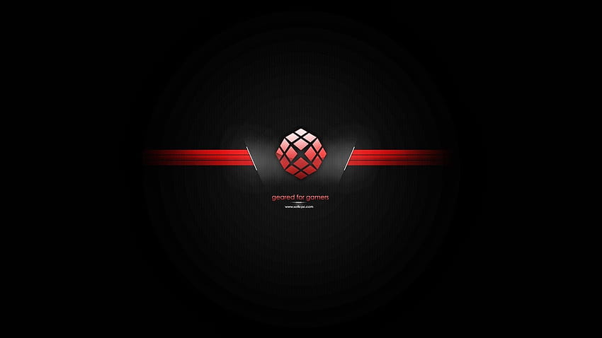 赤と黒のゲーマーのロゴ、クールなゲームのロゴ 高画質の壁紙
