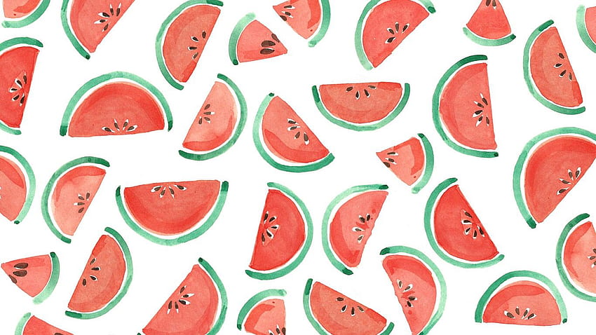 Premium Vector  Seamless wallpaper pattern watermelon slices summer fresh  fruit design summer background wallpaper
