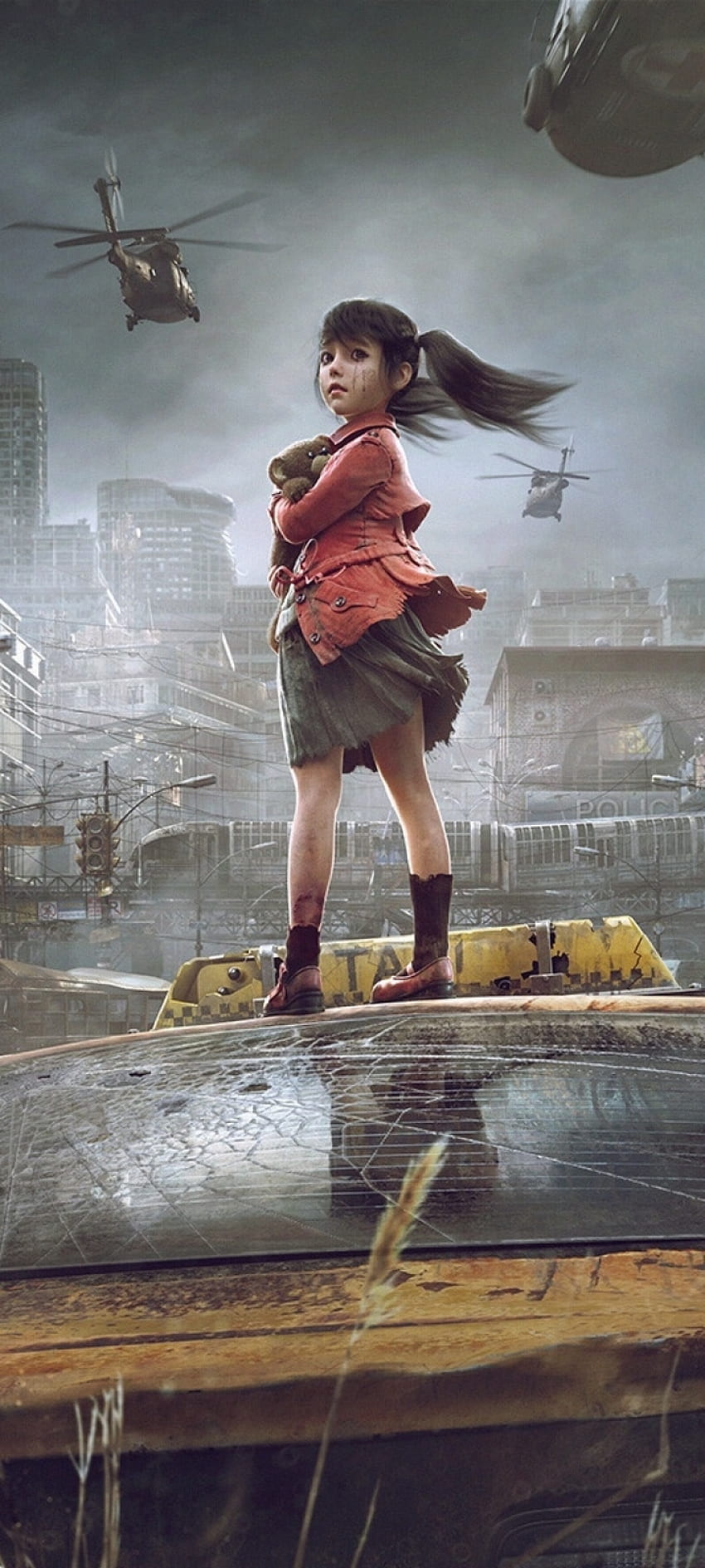 Small Girl In Post Apocalyptic Resolution , Hi Tech , , And Background Den, 720x1600 Girl HD phone wallpaper