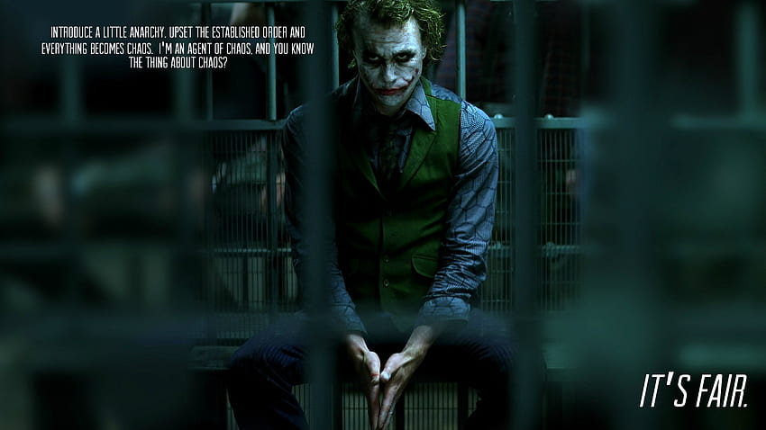 Batman Dc Comics Heath Ledger Jail Quotes The Dark Knight Joker HD wallpaper
