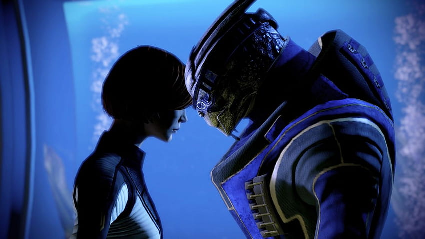 Video games Mass Effect Garrus Vakarian FemShep Commander Shepard . HD wallpaper
