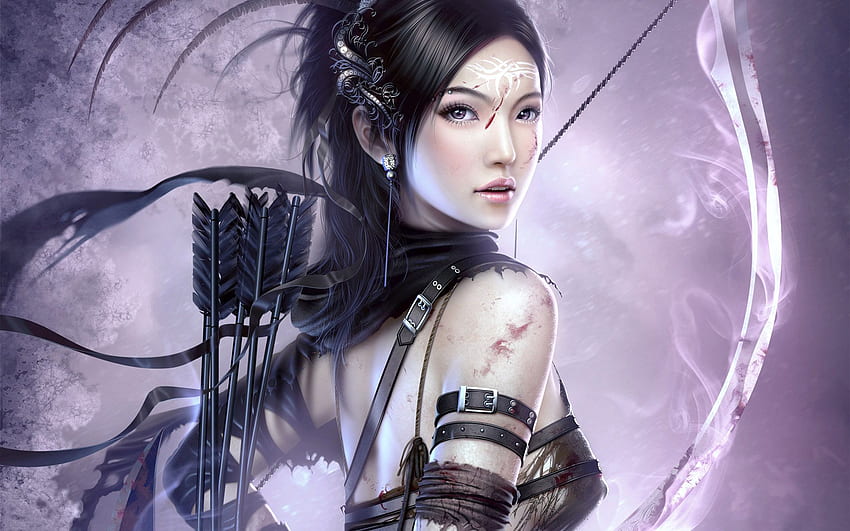 Asian Archer Girl and Stock, Strong Girl HD wallpaper