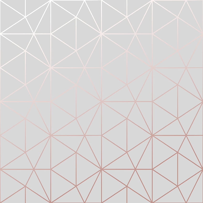 로즈 골드 / 핑크 그레이 베이지 스트라이프 기하학 다마스크 대리석, 베이지 및 화이트 HD 전화 배경 화면
